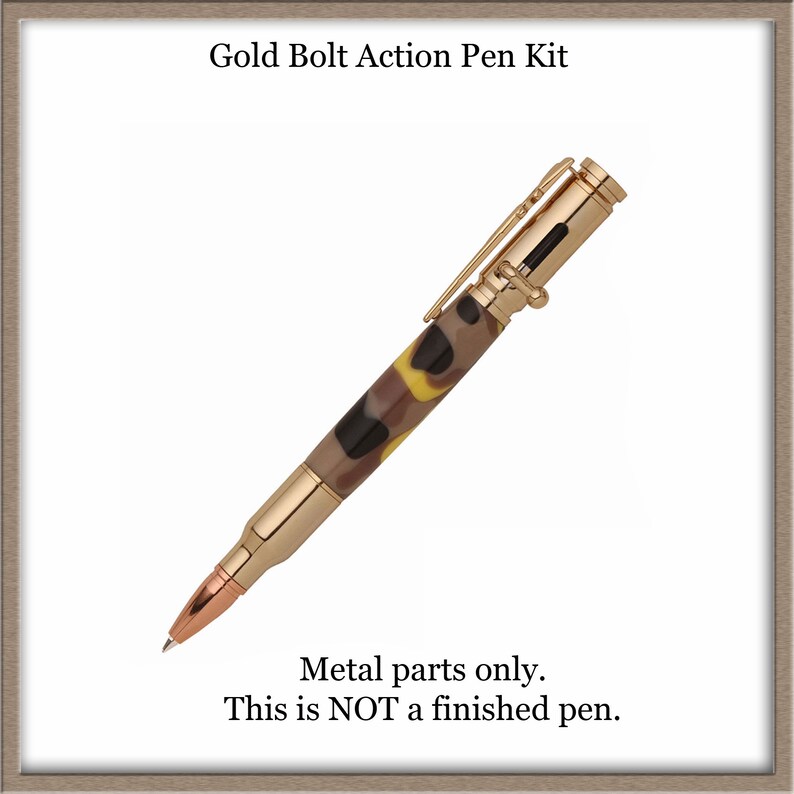 Bolt Action Pen Kit Chrome Gun Metal 24k Gold Pewter | Etsy