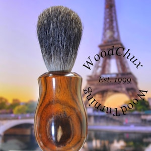 Shaving Brush Handmade Exotic Cocobolo Wood Silver Badger Hair Shaving Brush Made In USA Wood 301a