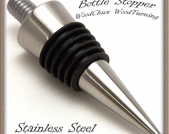 1 Bottle Stopper STAINLESS STEEL Cone Kits Woodturning US Seller