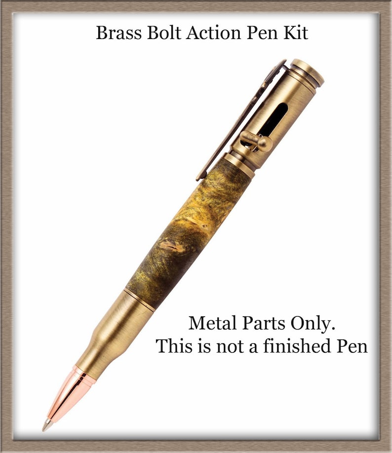 Bolt Action Pen Kit Chrome Gun Metal 24k Gold Pewter | Etsy