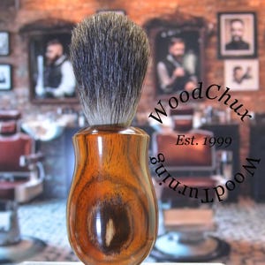 Shaving Brush Handmade Exotic Cocobolo Wood Silver Badger Hair Shaving Brush Made In USA Wood 301