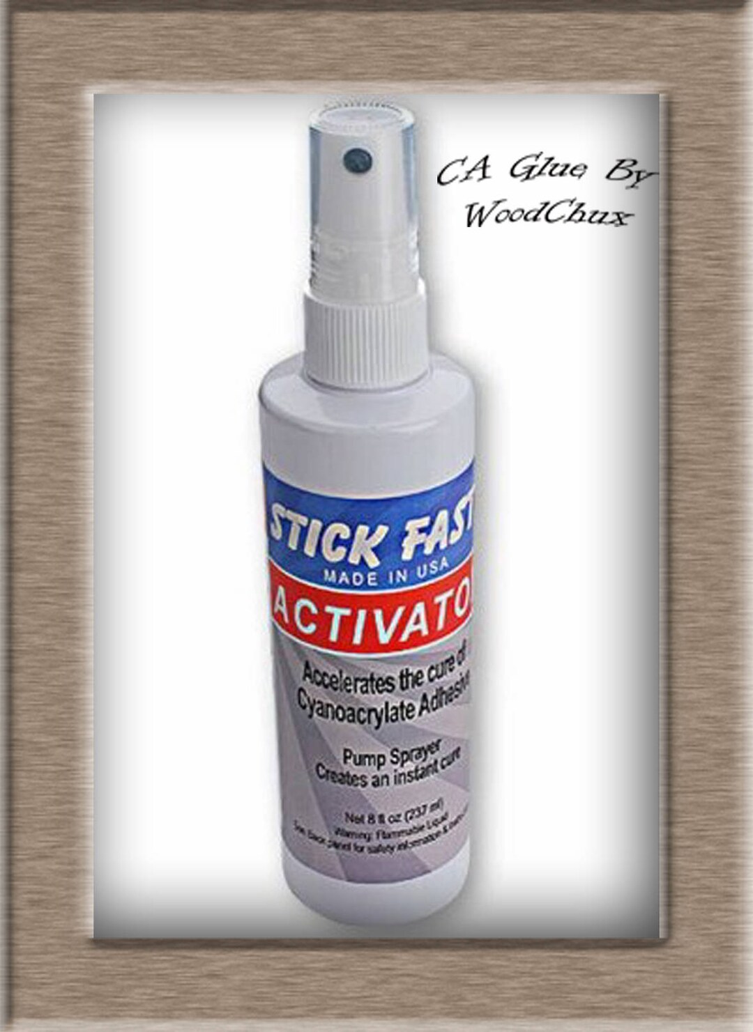 CA Glue Activator Accelerator 2 Oz or 8 Oz Pump Works on Thick Thin or