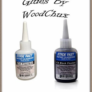 Stick Fast 1 oz Flexible Clear Or Black CA Glue Cyanoacrylate Adhesive