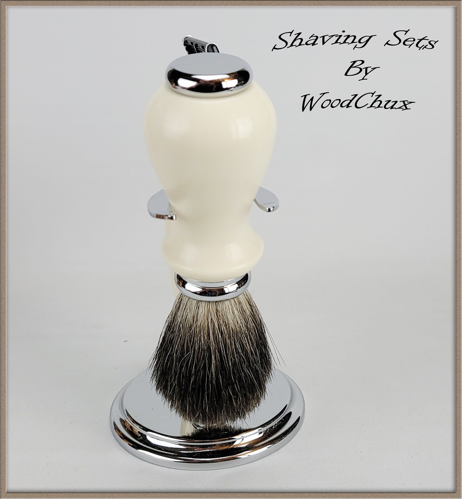 Razor Handmade Classy Ivory Shaving Set Double Edge Safety Mach 3 ...