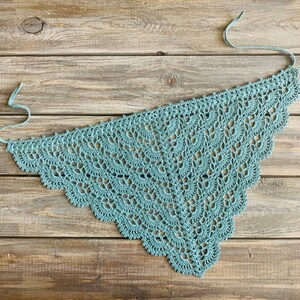 Crochet Bandana Sage Green Bandana Boho Bandana Lace Bandana - Etsy