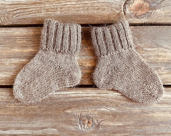 Knit Baby Booties: Soft And Warm Alpaca Wool Newborn Socks