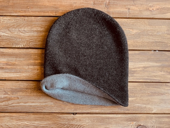 Double Layer Italian Merino Beanie // Smooth Gorpcore Techwear Minimalist Outdoor Hiking Hat