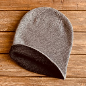 Double Layer Italian Merino Beanie // Smooth Gorpcore Techwear Minimalist Outdoor Hiking Hat image 8