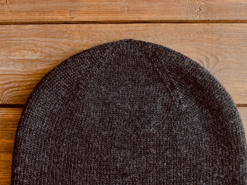 Double Layer Italian Merino Beanie // Smooth Gorpcore Techwear Minimalist Outdoor Hiking Hat image 10