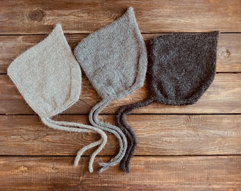 Pure Alpaca Baby Pixie Bonnet: Gender Neutral Pointy Baby Hat