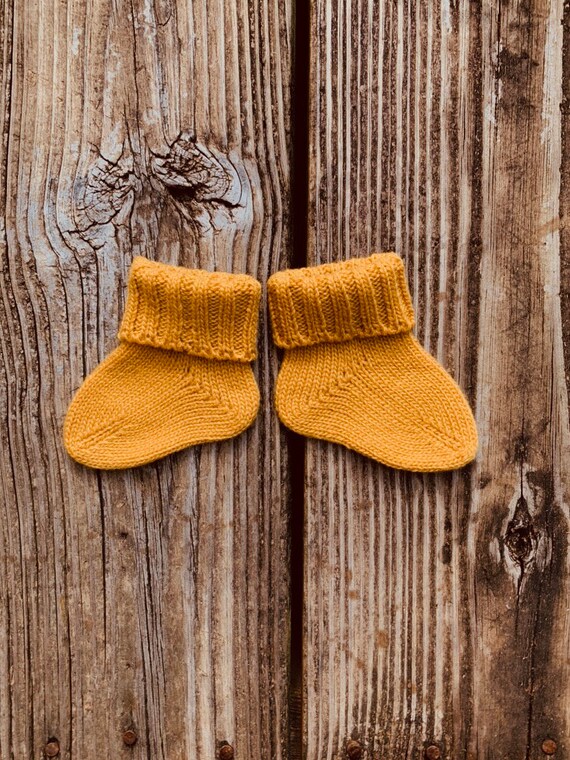 mustard baby socks