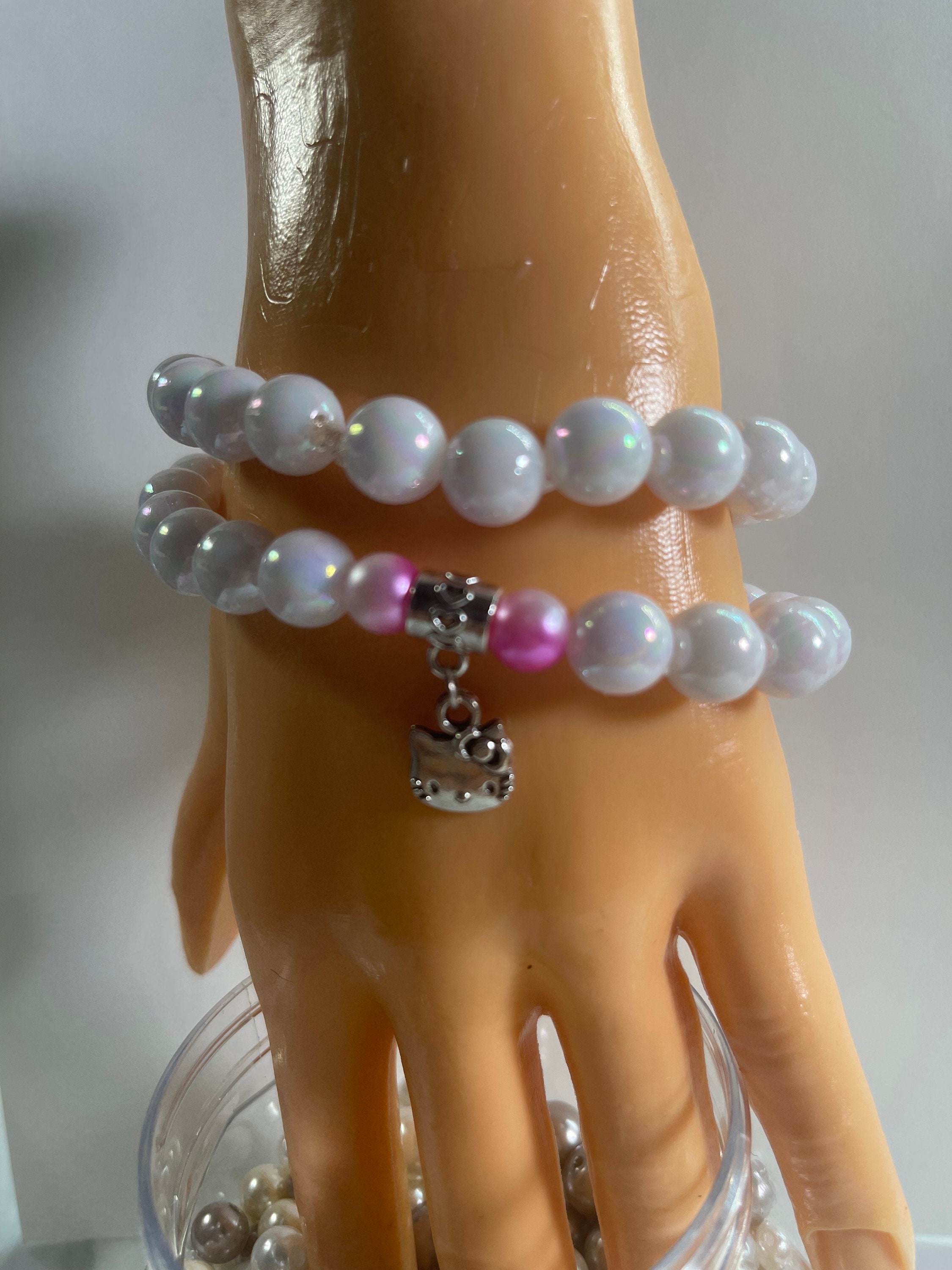 Sanrio Stretch Charm Bracelet Sanrio Bracelet Bead Bracelet Etsy