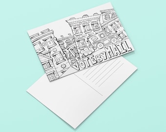 PRINTABLE for Postcards - Wall Art - Coloring - and More *Printable DIGITAL FILE only*