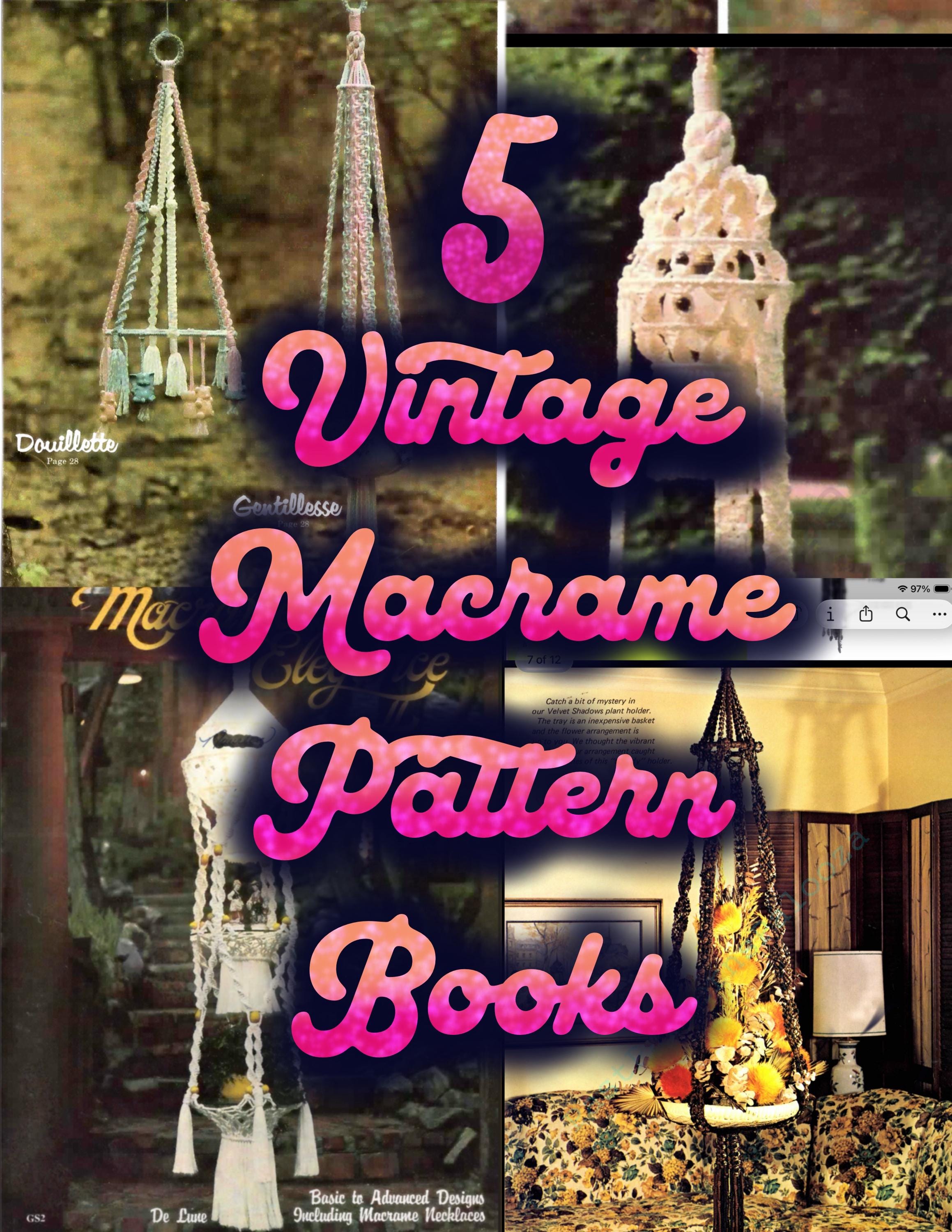 Vol.3 - 5 Vintage Macrame Pattern Books - Etsy