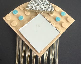 Lego mirror hair clip