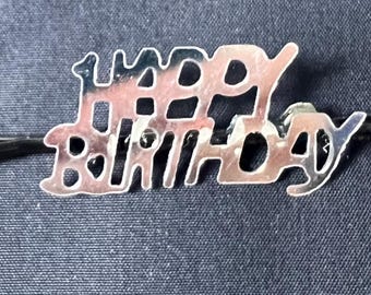 happy birthday confetti hair clip