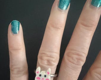 Bunny adjustable ring