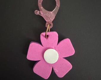 Pink flower charm
