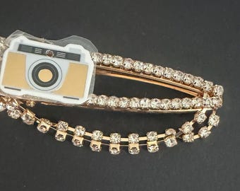 Camera rhinestone clip