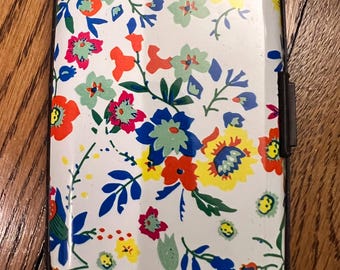 cute bright floral card case