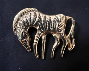 vintage zebra brooche