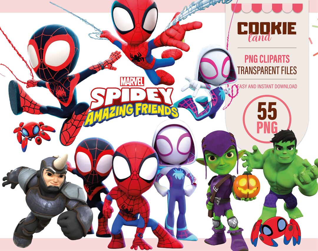 Spidey and His Amazing Friends PNG Clipart, Kids Superhero