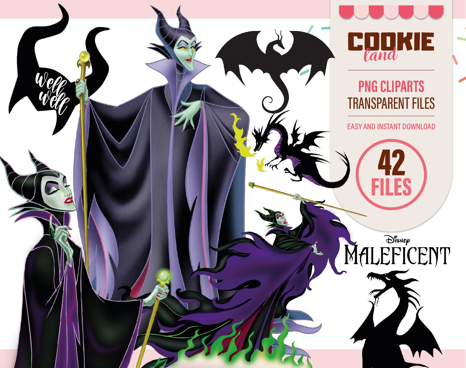 Maleficent Clipart - Etsy Maleficent Clipart - Etsy