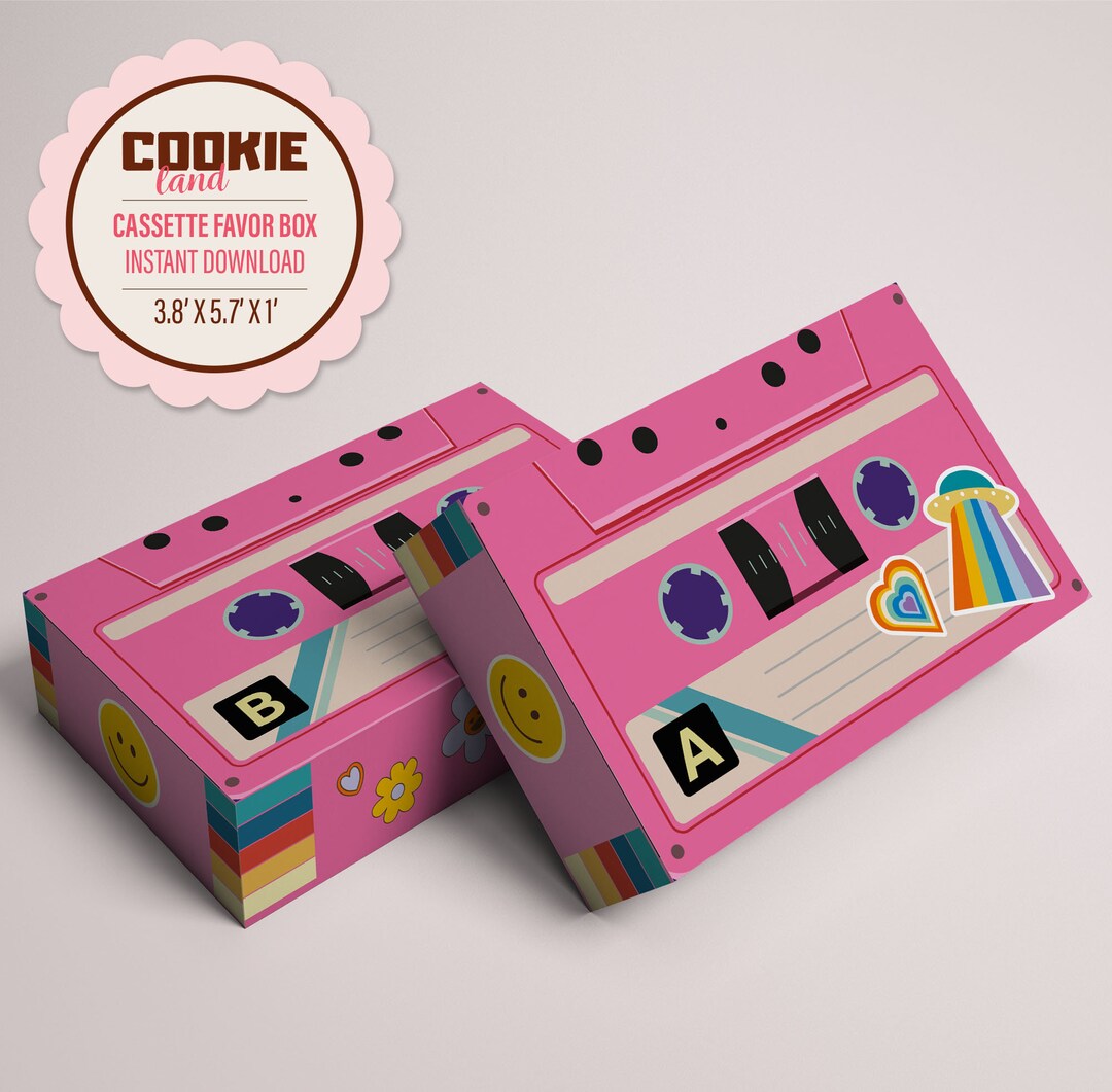 Cassette Tapes Print Cassette Tape Box DIY Printable PDF Etsy