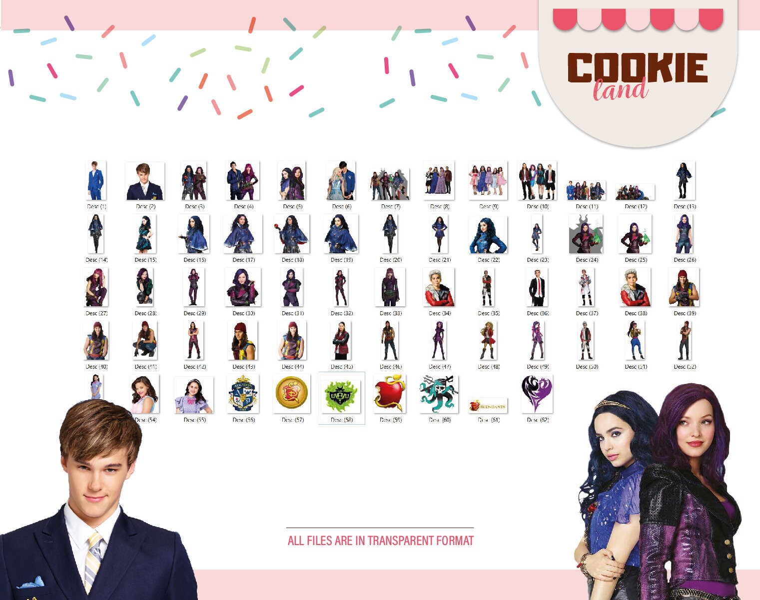 Descendants Cliparts Png Printable Cliparts Png Png - Etsy