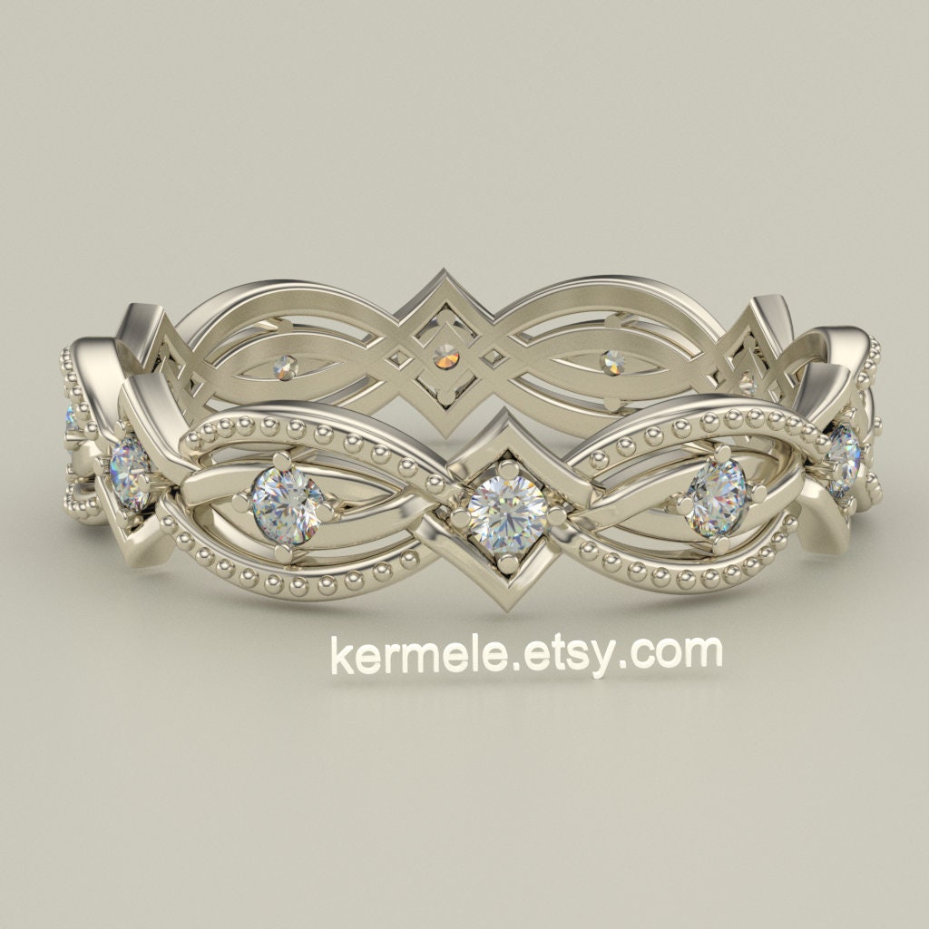 Rose Gold Celtic Ring 14k 18k Platinum Ring Eternity Etsy