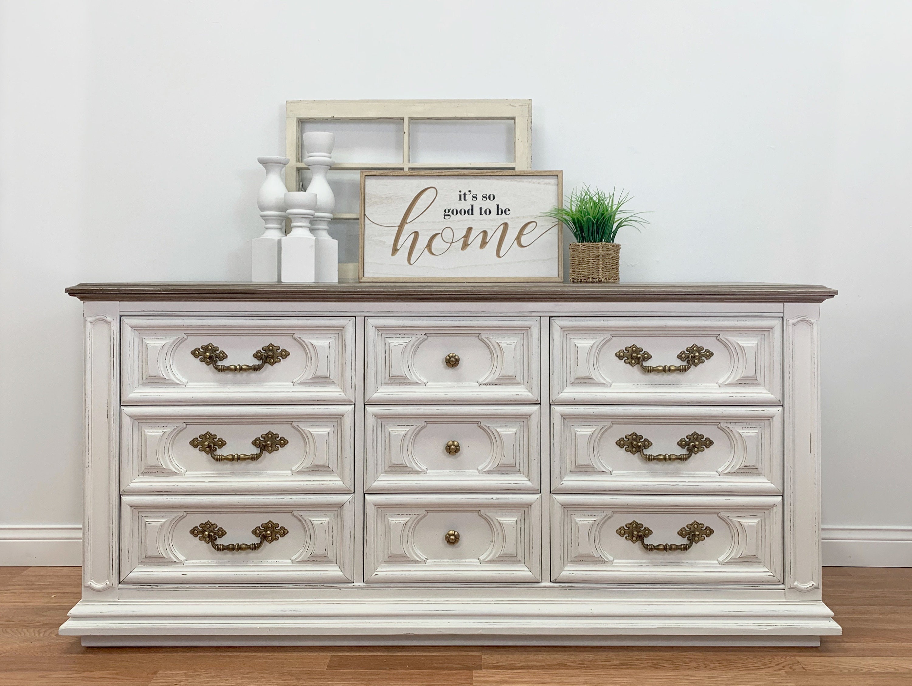 White 2024 bohemian dresser