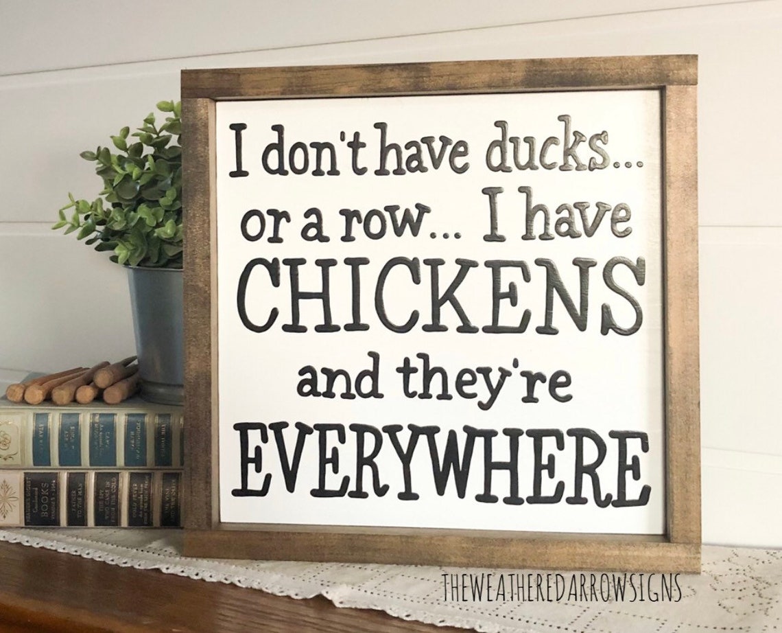 I don't have ducks... or a row... I have CHICKENS and Etsy