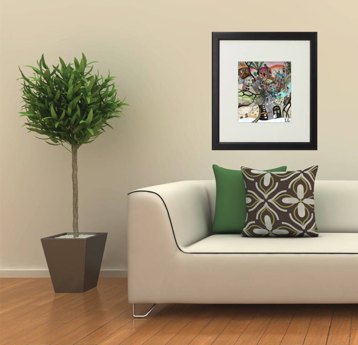 Home Decor. Interior Design. Illustrated Poster. Printable Etsy