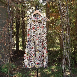 80s Floral Dress Mujeres MEDIUM Vintage 90s Sundress Floral Soft Pastel Comfy Dress New Look MEDIUM 90s 80s vestidos patrón floral verano