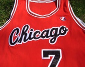 Champion NBA Jersey Chicago Bulls Number 7 Merced Bulls Tank Top Vintage NBA