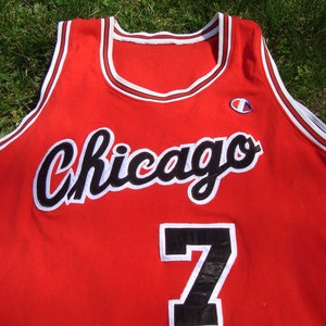 Champion NBA Jersey Chicago Bulls Number 7 Merced Bulls Tank Top Vintage NBA