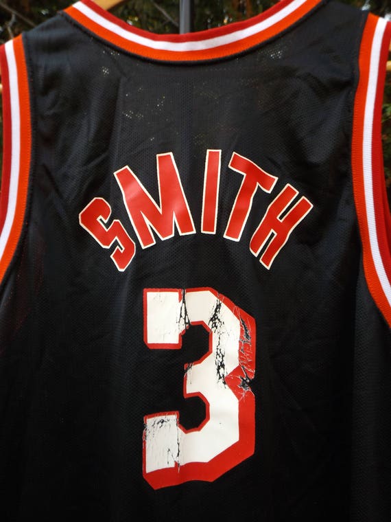 Miami Hitze Trikot, NBA Jersey Jahrgang Basketballtrikot, Smith Jersey, Champion Jersey, Jahrgang Meister, 90er Jahre Basketball, Miami Shirt, große Frankreich Jordan (Road) Herren Basketballtrikot