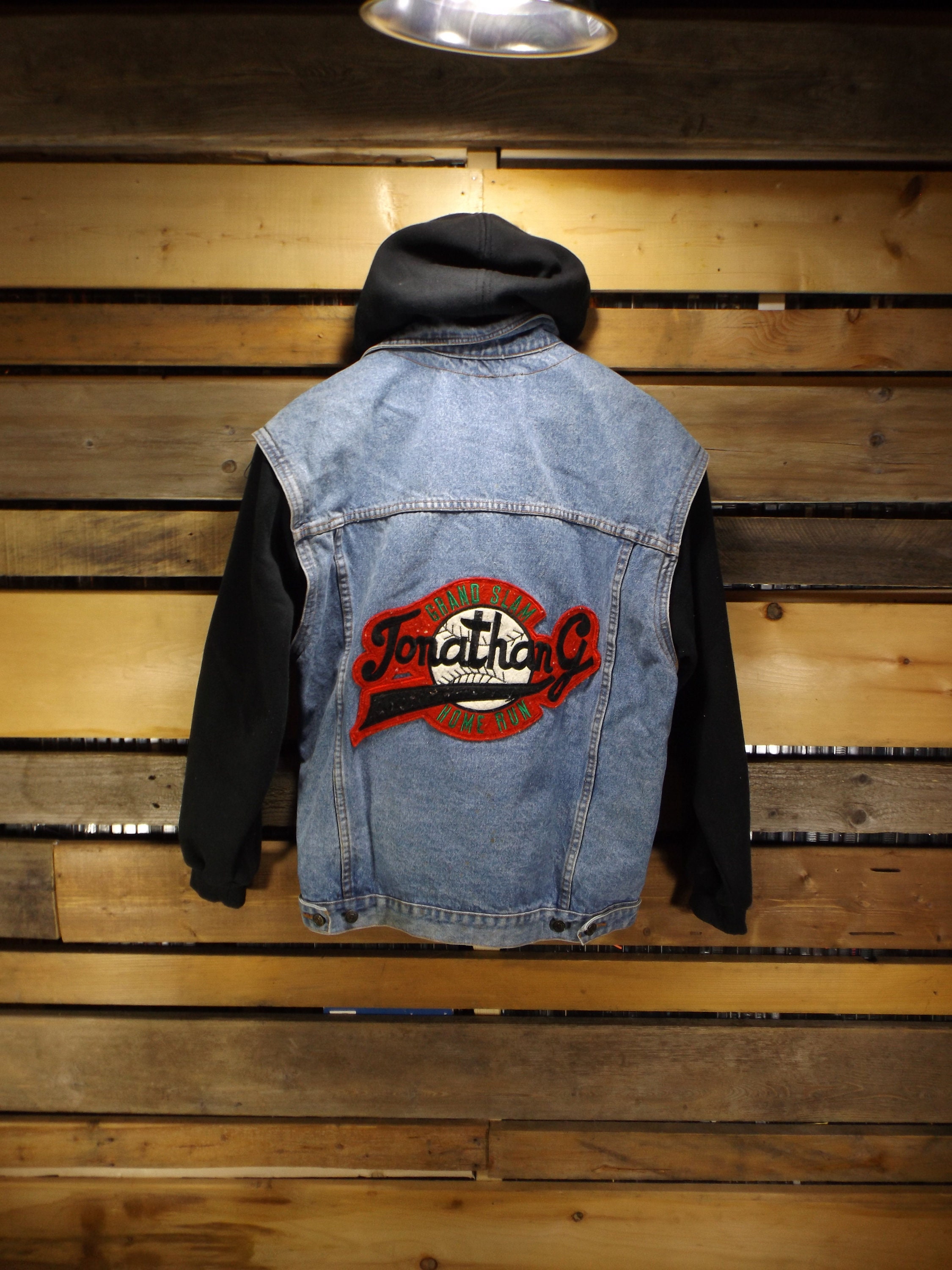 Jean jacket hoodie combo Clearance