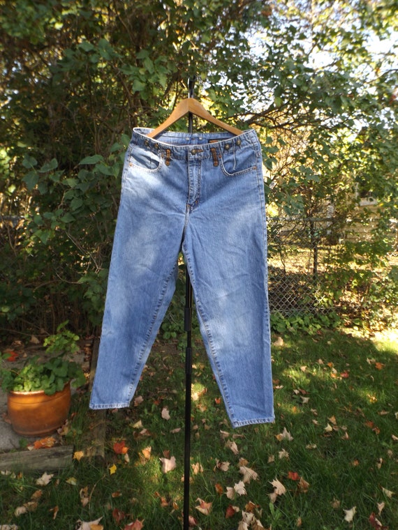 MOM Jeans Buffalo Brand 90's Clothing Leather Den… - image 8