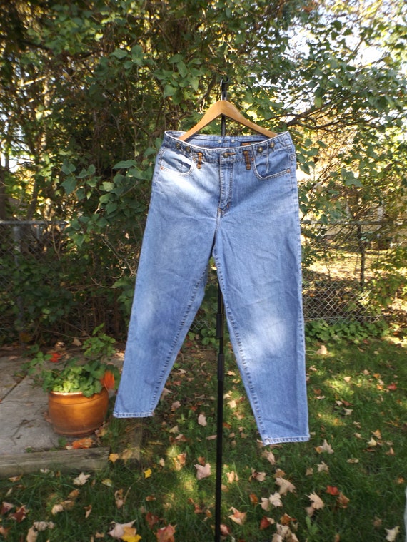 MOM Jeans Buffalo Brand 90's Clothing Leather Den… - image 5