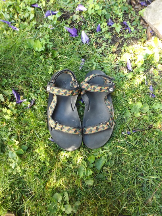 Strap Sandals Green Orange Size 10 US, UK 9, EU 44