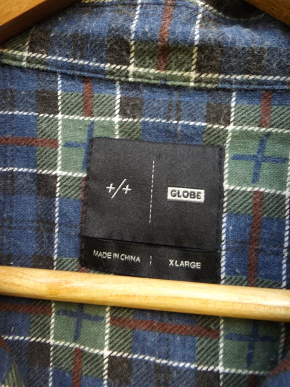 Skate Shirt GLOBE XL Plaid Shirt Oversized Comfy … - image 4