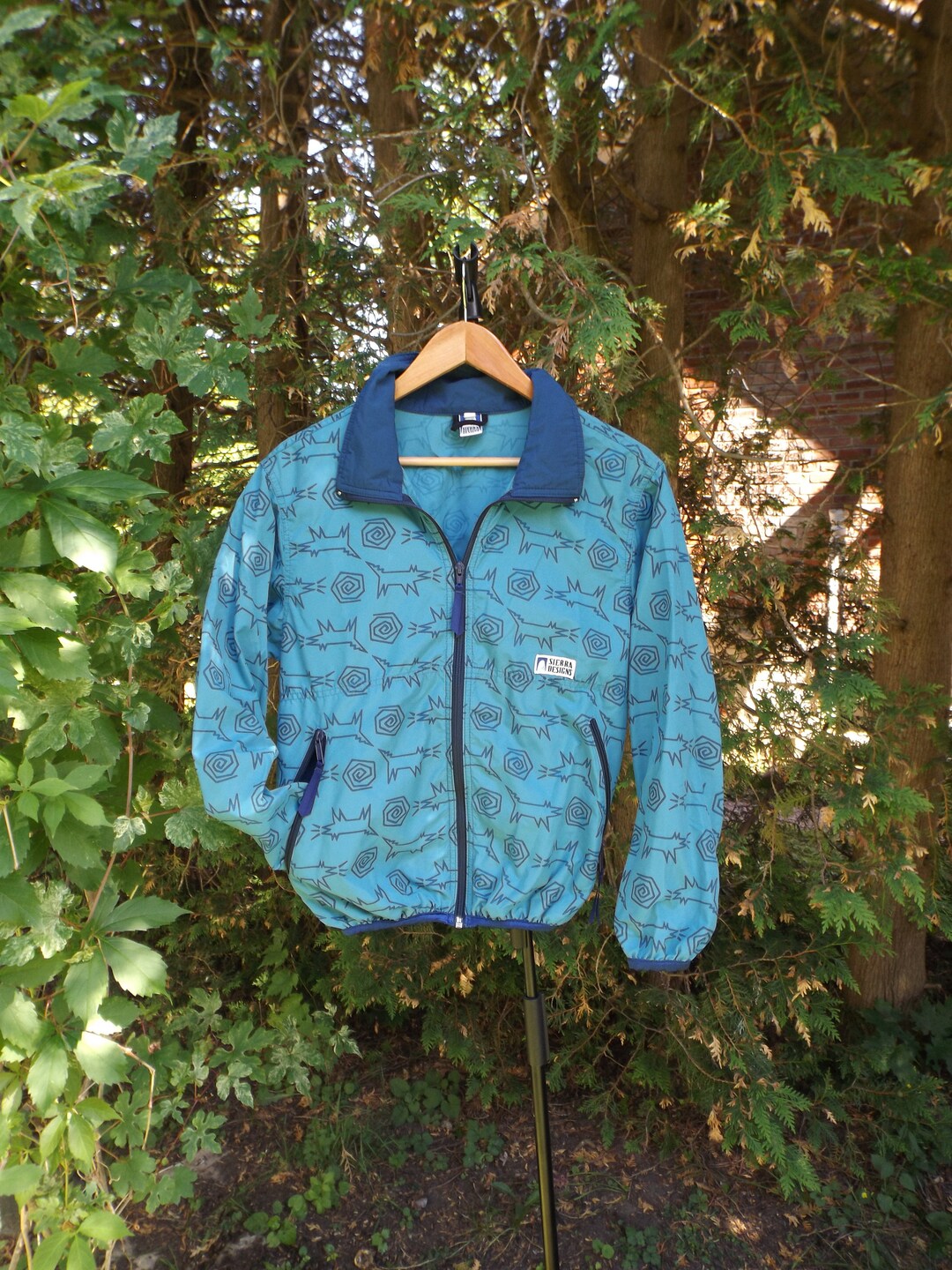 Sz SMALL Windbreaker Sierra Designs Brand Keith Haring Inspired Art ...
