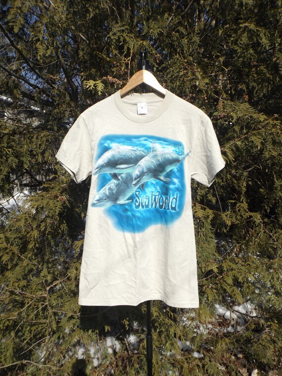 Seaworld Tshirt Dolphin Shirt 90s T-Shirt Tourist… - image 6