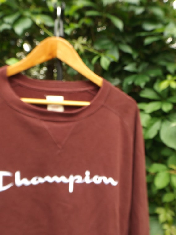 CHAMPION XL Sweatshirt Maroon Vintage Hoodie Harv… - image 4