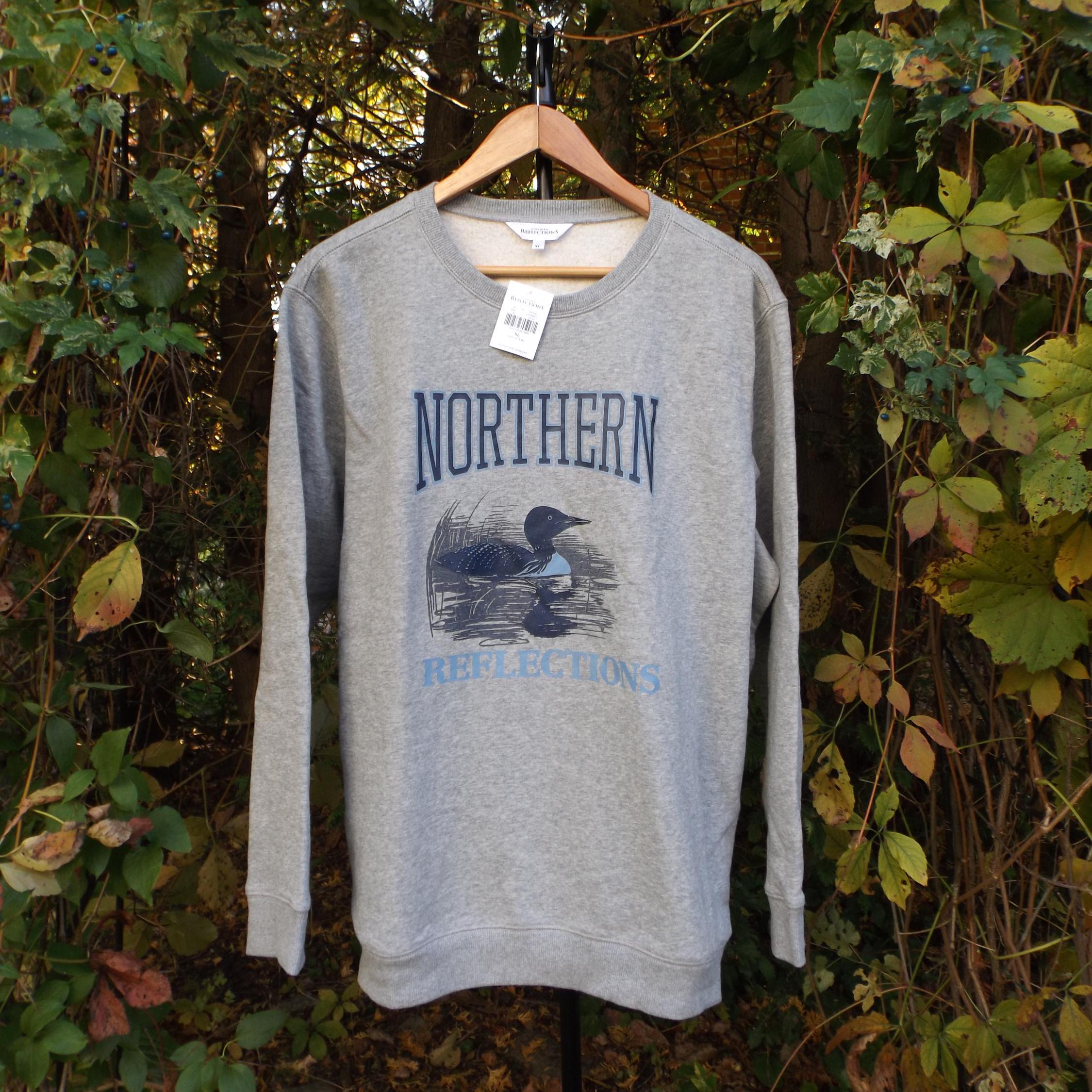 カナダ製 90s〜Northern Reflection sweat shirt 90s Northern Reflection Sweatshirt Large Vintage Nature Bird