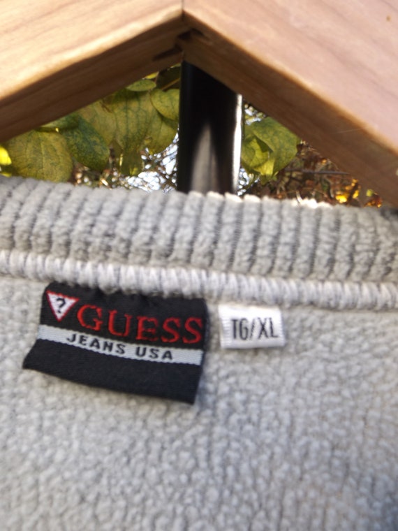 GUESS Fleece Pullover XL Minimalist Sweater Vinta… - image 7