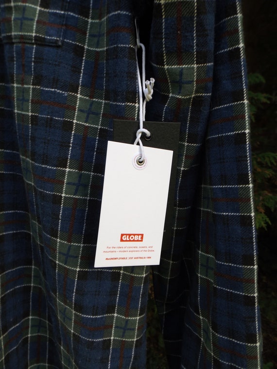 Skate Shirt GLOBE XL Plaid Shirt Oversized Comfy … - image 3