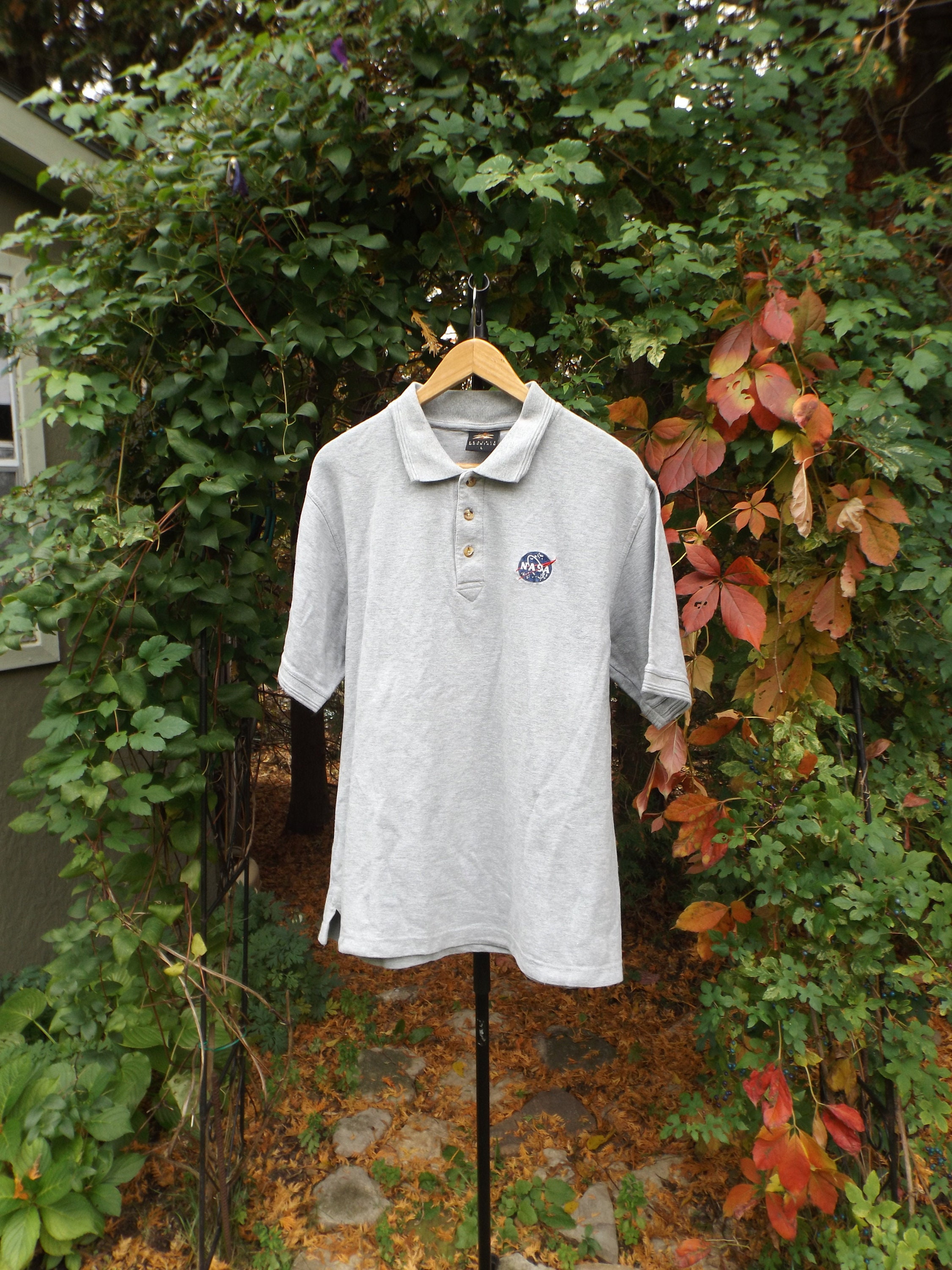 NASA Polo Shirt Vintage Minimalist NASA 