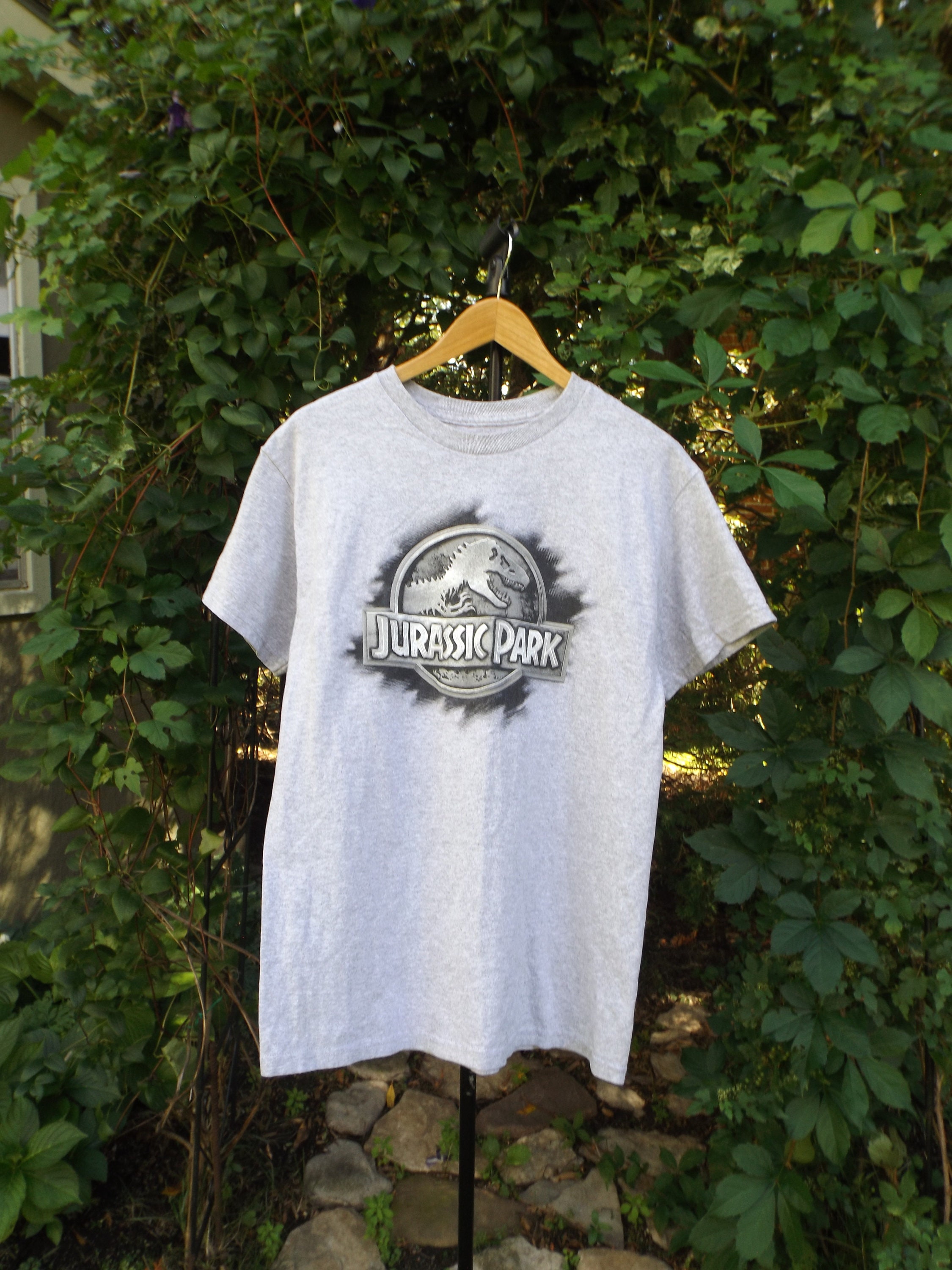 grey jurassic park t shirt
